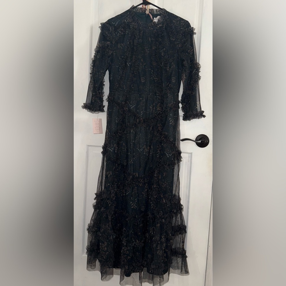 Dainty Jewells Black Floral Lace Dress